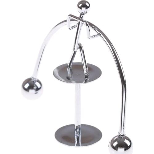 Weightlifting Newton Perpetual Balance Small Iron Man Pendulum Newton Cradle Metal Man Hogar Physics Science Toy Home Decor