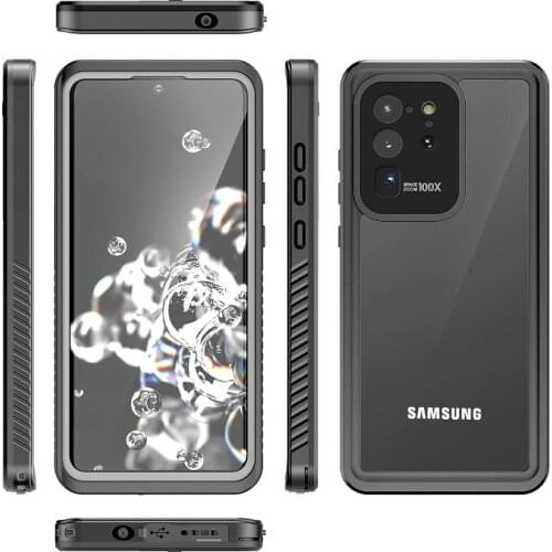 IP68 Waterproof Phone Protective Case Transparent Drop-proof Diving Shell For Samsung Galaxy S20 Ultra S20 S20+ Plus S10 S9 S8