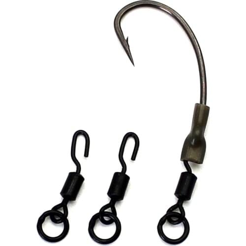 20PCS Spinner Swivel for Ronnie Rig Carp Fishing Accessories for Carp Rig Micro Hook Swivel Tackle Quick Change