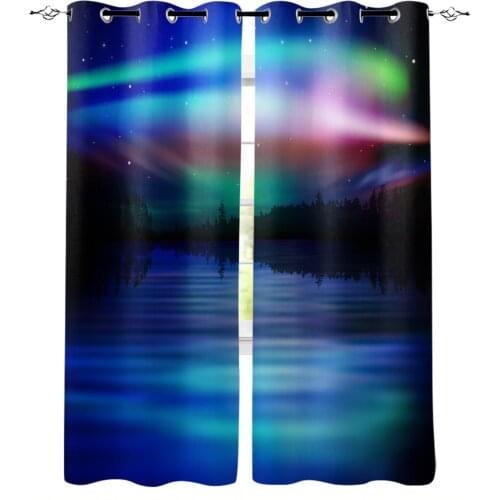 Aurora Borealis Blackout Curtains for Children Kids Home Decor Bedroom Living Room High Shading Window Curtains