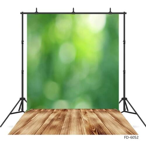 Green Flare Bokeh Wooden Plank Photographic Background Customized Backdrop for Baby Children Toy Pets Photophone Photo Studio
