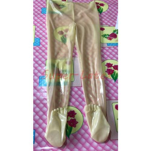 SEXY WOMEN SKINNY TRANSPARENT TROUSERS WITH TOES HIGH WAIST LATEX LEGGINGS CUSTOMIZED