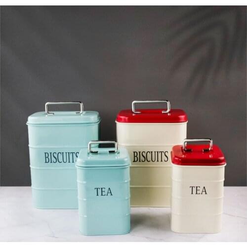 1.3L+3.2L Tea Biscuits Storage Box for Home Kitchen Organizer with Lids 2pcs/set Food Snacks Jars Powdered Coffee Bean Holder