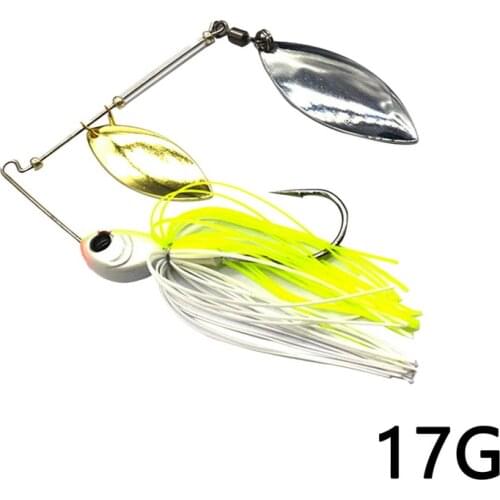 1pcs 12g/17g Spinner Bait with Brass Fishing Spoon Lure Metal Jig Jigging lure Swimbait Spinnerbait