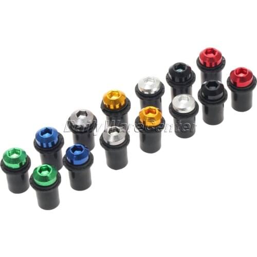 10Pcs Motorcycle Rubber M5 Well Nuts Windscreen Fairing Well Nuts Brass Nuts Window 5mm Metric Well Nuts Auto Accessories