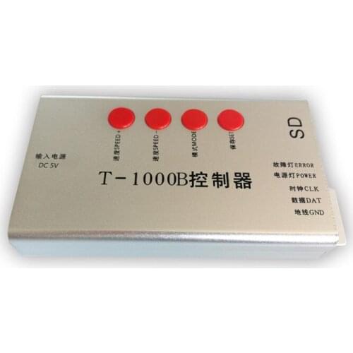 2014 Version T-1000B LED Pixel Controller SD Card Programmable Digital SPI Dimmer,Max 2048Pixels,WS2801,WS2811,WS2812B,UCS1903