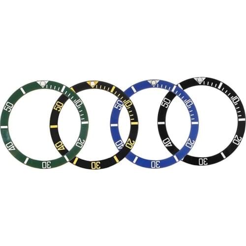 38mm Ceramic Bezel Insert For GMT Automatic Mens Watch Case Watch Accessories Part 4 Colors Of Ceramic Bezel Insert