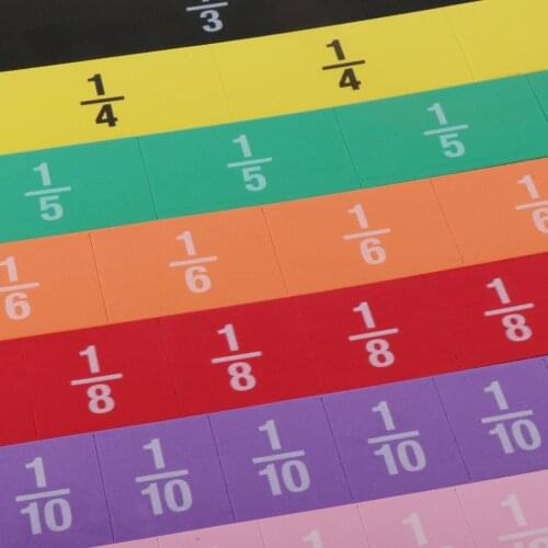 51x Early Math Skills Manipulative Kids Fraction Learning Blocks Set Multicolor