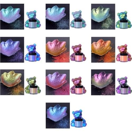 5g Chameleon Powder Color Shift Mica Powder Epoxy Resin Silicone Mold Pearl Pigment Powder Painting Candle Making DIY Accessorie