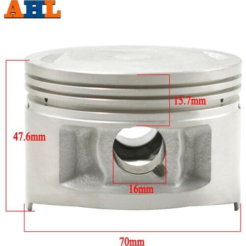 AHL STD ~ +50 Cylinder Bore 70mm~ 70.50mm Motorcycle Piston & Piston Ring Kit For Yamaha XT225 TW225 ST225 TTR230 TW200 BW200