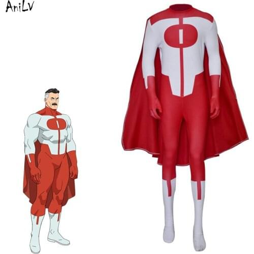 AniLV Halloween Carnival Invincible Omni-Man Cosplay Costume Bodysuit Uniform Set Mark Grayson