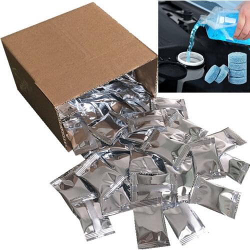 200x (1Pcs = 4L Water) Car Wiper Sloid Tablet Window Glass Cleaner for BMW Peugeot Audi Ford Benz VW Golf Honda Tesla Accessory
