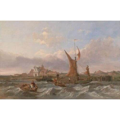 Free Shipping classical seascape people sea scenery canvas printings oil painting on canvas wall art decoration picture