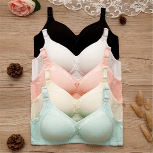 Freeshiping Comfortable & Breathable 5 Colors Cotton Girls Training Bras for Young Teens Kids Intimates Underwear