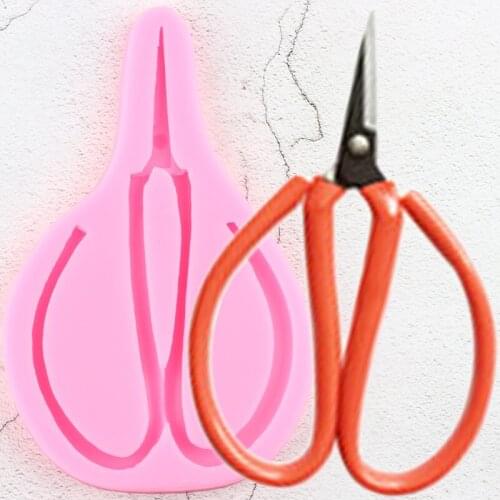 Large Scissor Sewing Silicone Molds Hardware Tools Cupcake Topper Fondant Cake Decorating Tools Candy Chocolate Gumpaste Moulds