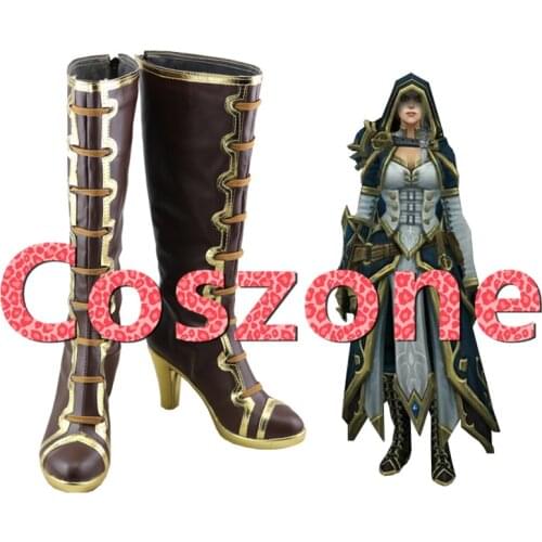 WOW Jaina Proudmoore Cosplay Shoes Boots Halloween Carnival Cosplay Costume Accessories