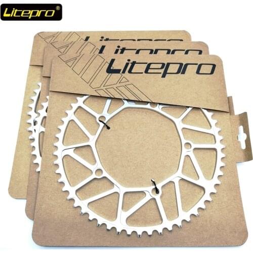 Litepro Chain Wheel 130BCD 48T 50T 52T 54T 56T 58T Front Single Disc Chain Wheel 8/9/10 Speed Folding Bike Road Bicycle Parts