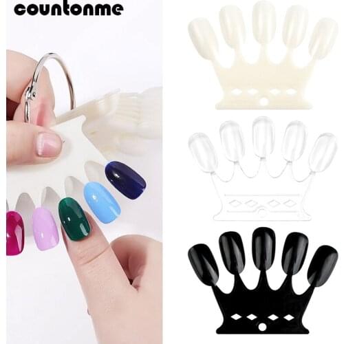 Nail Art Display False Tips Nature Clear Black Flake Fingernail Full Cover Acrylic Color Display Practice Manicure Tools Set