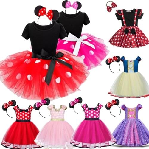 Baby Girl Dress Kids Gift Dot Party Dresses Fancy Costume Cosplay Girls Tutu Dress+Headband 9M 6 Years Infant Baby Clothes Red