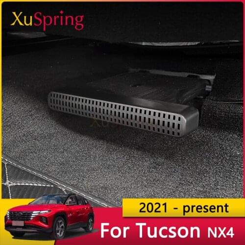 For Hyundai Tucson NX4 2021 2022 Car Under Back Seat AC Heat Floor Conditioner Outlet Grid Cover Air Vent Mask Accessories