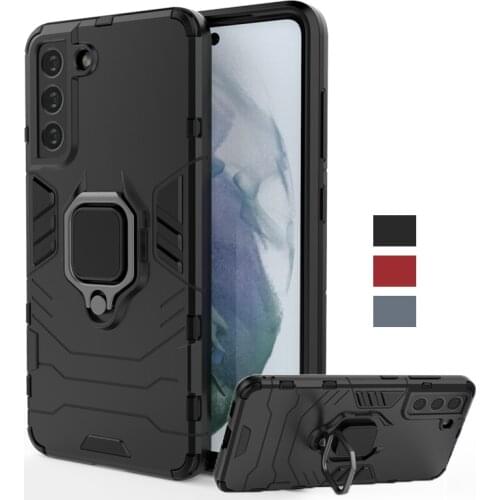 For Samsung Galaxy S21 FE 5G Case Cover Samsung S21 FE 5G Magnetic Ring Stand Holder Shockproof TPU Bumper Armor Back Phone Case