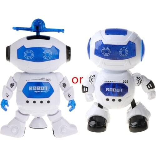 Electronic Walking Dancing Robot Toys With Music Lightening For Kids Y4QA