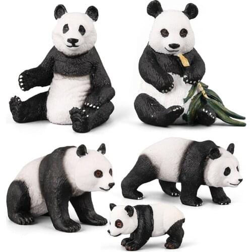 Simulated Animals Model Toys Panda Action Figures Cute Toy Figure Educational Toys Gift for Children Kids Animal Plastic Figures