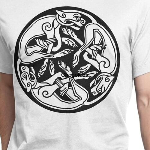 3 Dogs Book of Kells Image T shirt S XXL Catholic Irish Ireland Religion Illuminati Conspiracy Symbol Cool