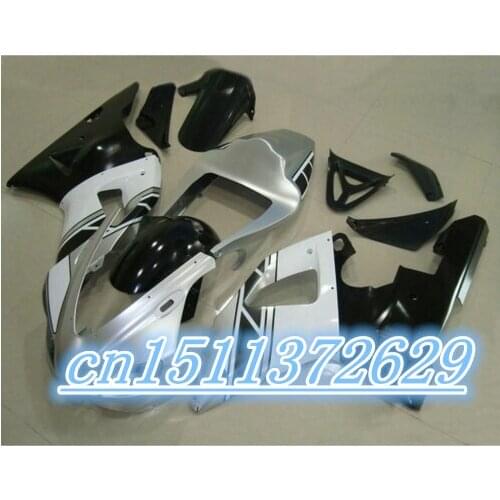 Silver black fairings set for 1998 1999 YZF-R1 YZF R1 98 99 1998 1999 fairing kit D