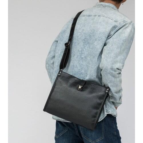 Tidog Korean version leather bag business leisure single shoulder bag