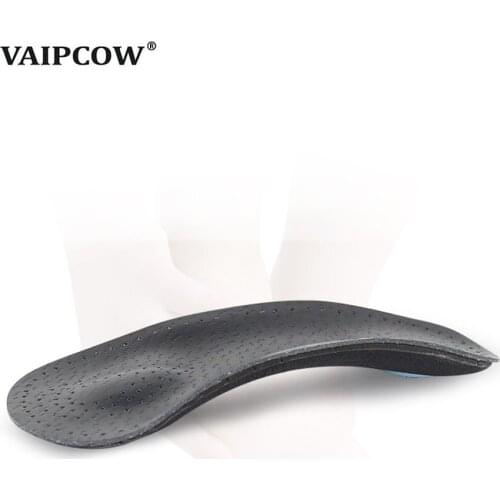 3/4 length Leather orthotic insole for Flat Feet Arch Support orthopedic shoes sole Insoles for feet men and women foot care