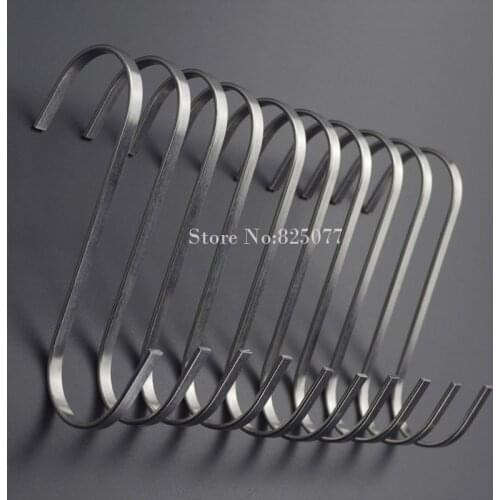 S Shape Hook High Quality Stainless Steel Robe Hook Kitchen Hook 50pcs/lot Kitchen Pot Pan Hanging Hook 4 sizes choose KF758