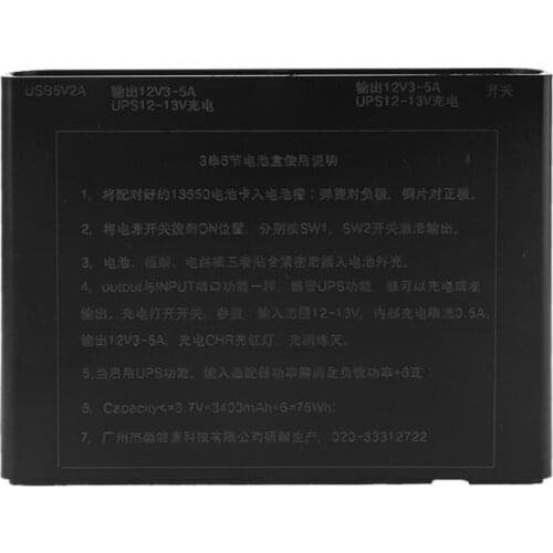 2021 New USB DC 12V Output 6x 18650 Batteries UPS DIY Power Bank for Cellphone Router LED