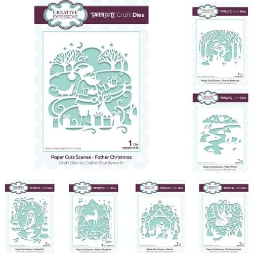 Santa Owl Snowy Embrace Elk Snowman 2021 Arrival New Metal Cutting Dies Diary Scrapbooking Craft Making Card Handmade DIY