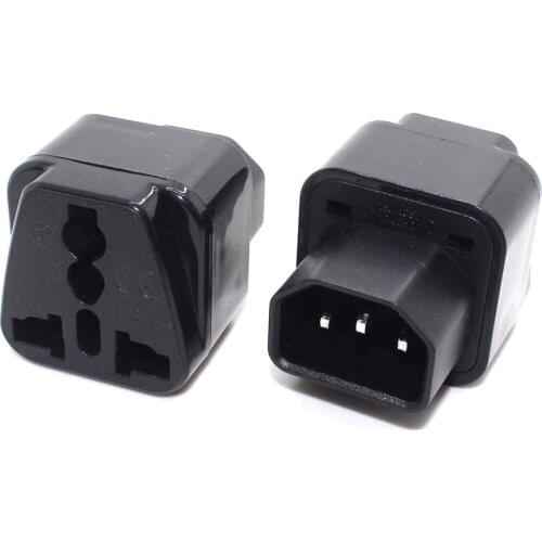 Wholesale CE Black White 250V 10A Copper IEC320 PDU C13 C14 Outlet Convert Connector WD20 Travel Power Sdapter Plug