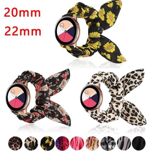Scrunchie Elastic Watch Straps Watchband for samsung Galaxy Watch 42mm 46 for samsung Galaxy Watch 3 41 45mm Huawei Watch GT 2e