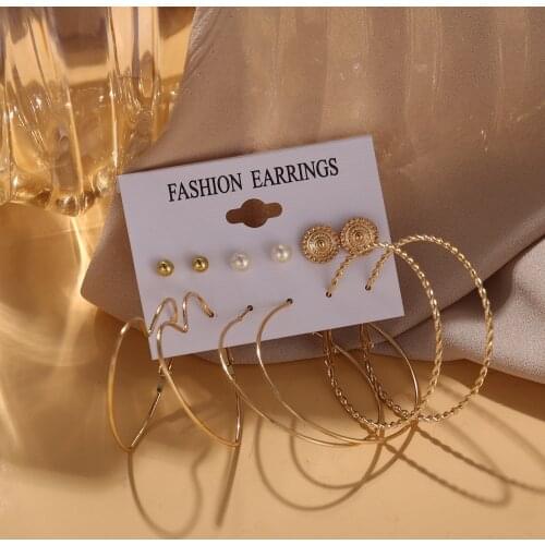 Huggie Earrings Gold Hoops Round Big Hoop Earring 2021 Fashion Jewelry Ear Rings for Girls Earing Set Pendientes Piercings