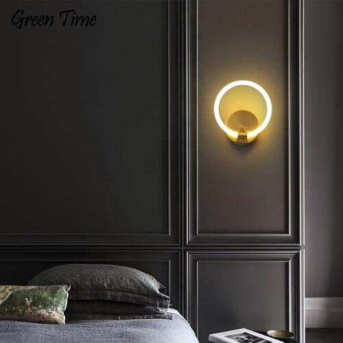 Modern Led Wall Lamp For Bedroom Living room Study room Bedside Light Copper Body Led Sconce Wall Light Gold Fixtures 110V 220V