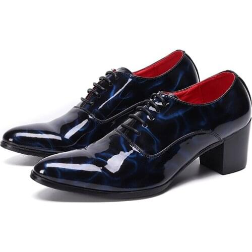 Genuine leather Men casual shoes high heels business dress banquet suit shoes men brand brogue wedding oxford shoes for men 2022