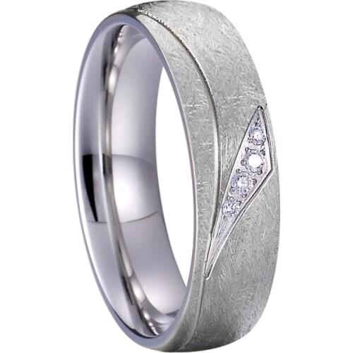 Vintage rings for women set Stainless Steel Wedding Rings for Men Never Fade Engagement Bands CZ Stone