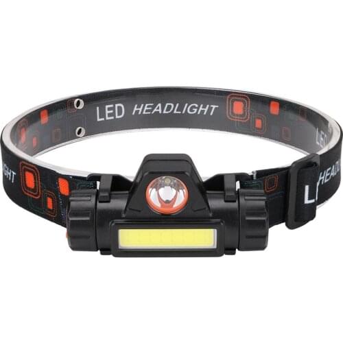 Waterproof LED headlamp COB work light 2 light mode with magnet headlight built-in 18650 battery suit for fishing camping etc