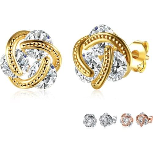 ZEMIOR Line Ball Stud Earrings For Women Clean Cubic Zirconia Creativity Earring Anniversary Female New Arrival Fashion Jewelry