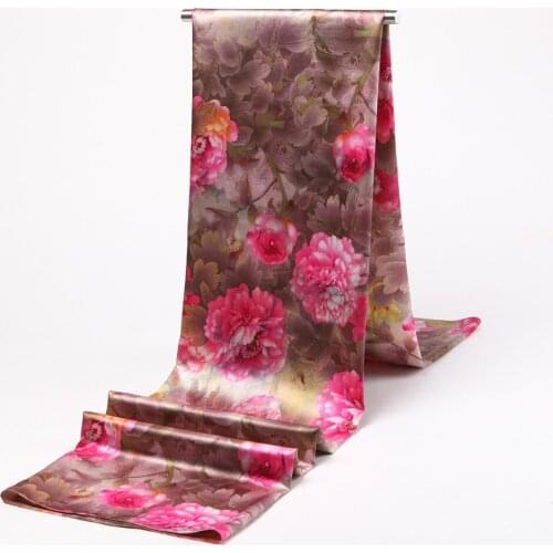 170x75cm mulberry silk print fabric silks and satins digital printed tissue dress scarf clothes fabric HF05