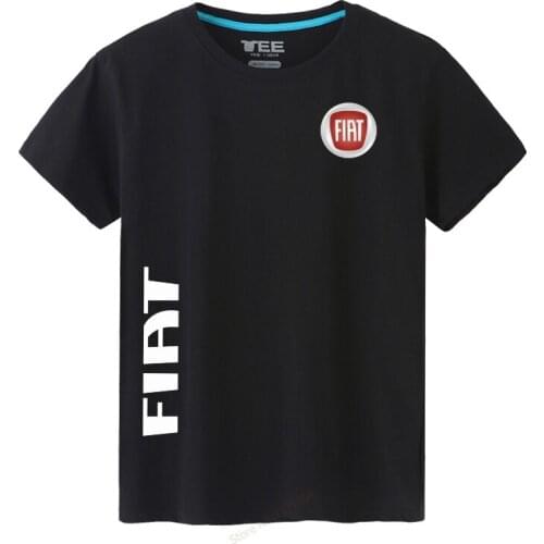 2021 Summer New Styie Men Short Sleeve O-Neck FIAT T-Shirt male solid colour o summer T shirt K
