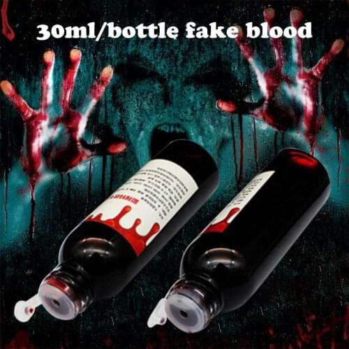 30ML Fake Blood Makeup Ultra-realistic Fake Blood DIY Halloween Horror Fake Joke Bottle Drop Holiday Party Supplies Decoration