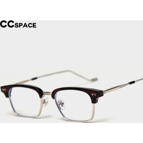 49056 Square Half Frame Plastic Titanium Glasses Frames Ultralight Men Women Optical Fashion Computer Glasses