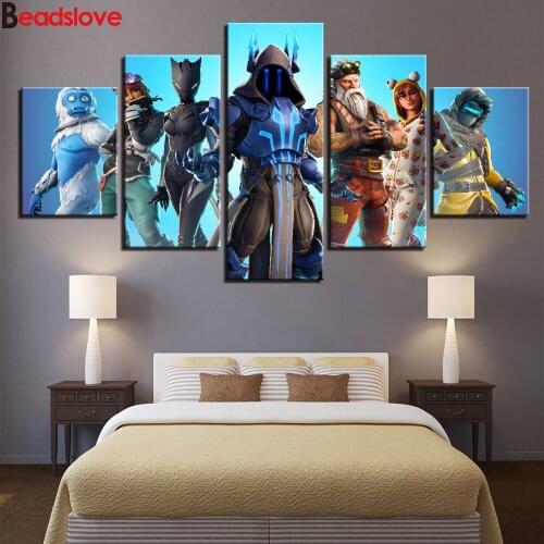 5D Full square/round diamond painting 5 Pieces Battle Royale Game DIY diamond embroidery Home decoration painting