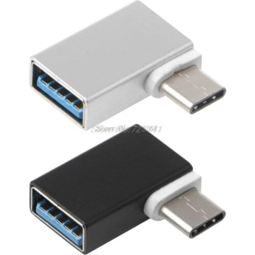90 Degree Type C To USB 3.0 Female Data OTG Converter For Macbook Android Phone Electronics Stocks Dropship