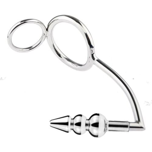 Stainless Steel Balls Anal Hook Erotic Toy Smooth Anal Plug anal Beads Metal Butt Plug Adult Game cock ring sex toys for couple
