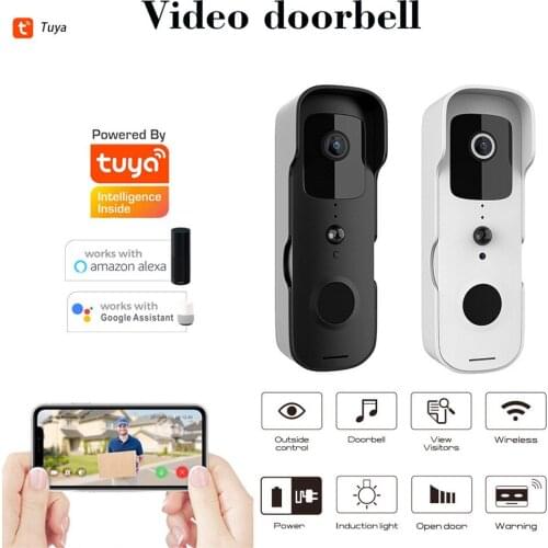 Tuyasmart WiFi Doorbell Camera Video Door bell Intercom IR Alarm Wireless Security Camera Waterproof 1080P HD Remote Monitoring